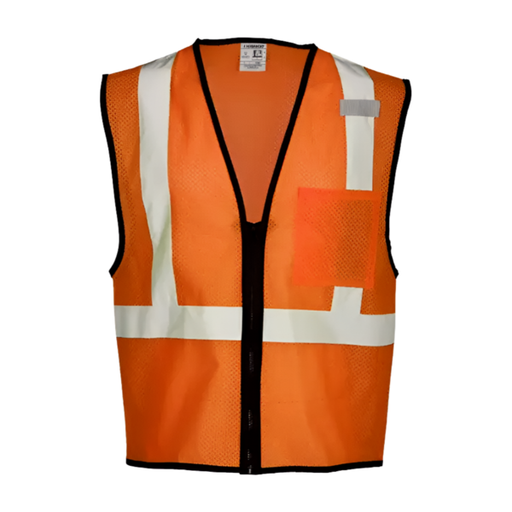 Chaleco de seguridad Hi-Vis Económico con cremallera y bolsillo E19-17 Kishigo