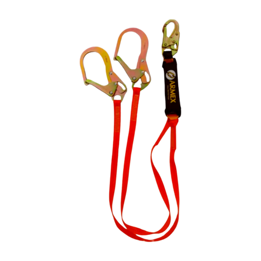 [AR-AMBP2G] Línea de vida de banda doble con amortiguador con 2 ganchos grandes de 1.80 m AR-AMBP2G Armex