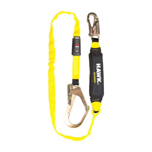 [651-1.80] Cable contra caídas tubular 1.80mtrs. con amortiguador con gancho grande 651-1.80 Hawk