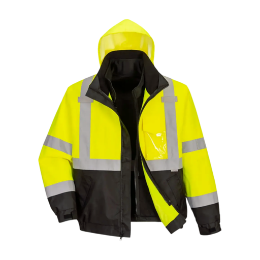 Chamarra Hi-Vis bomber 3 en 1 con contraste US365 Portwest