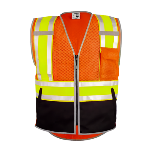 Chaleco de seguridad Hi-Vis Ultra-Cool con inferior negro BRS43-44 Kishigo